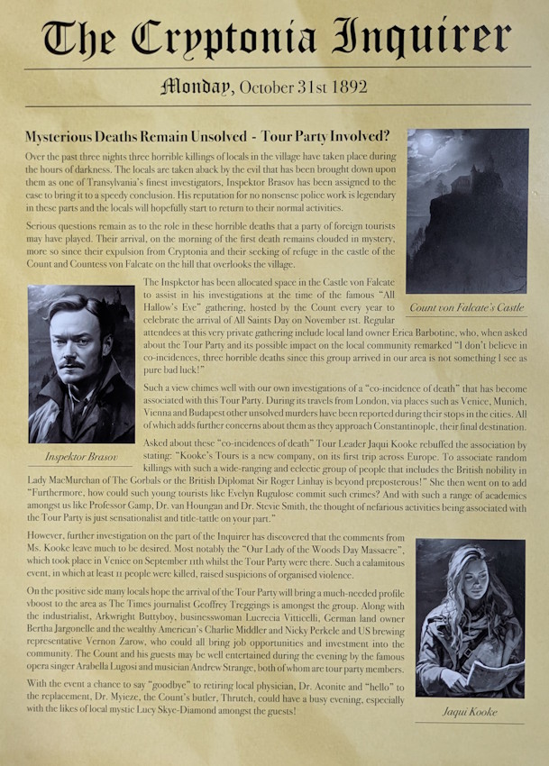 Halloween Night - the background newspaper