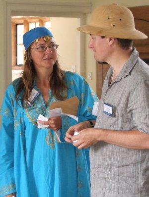 Players in the Curse of the Pharaoh murder mystery party