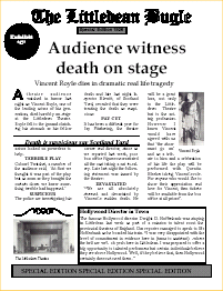 Newspaper from The Final Curtain